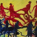 De schaduw van het rode