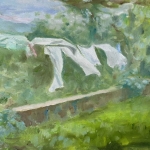 Clothes hanging to dry