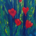 Rode tulpen hebben een hart