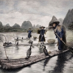 Aalscholvervisser in Yangshuo