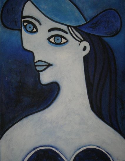 blue woman