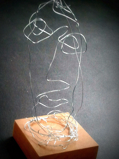 portret van ijzerdraad