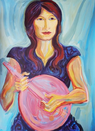 Rei plays the moon right out of the sky baby