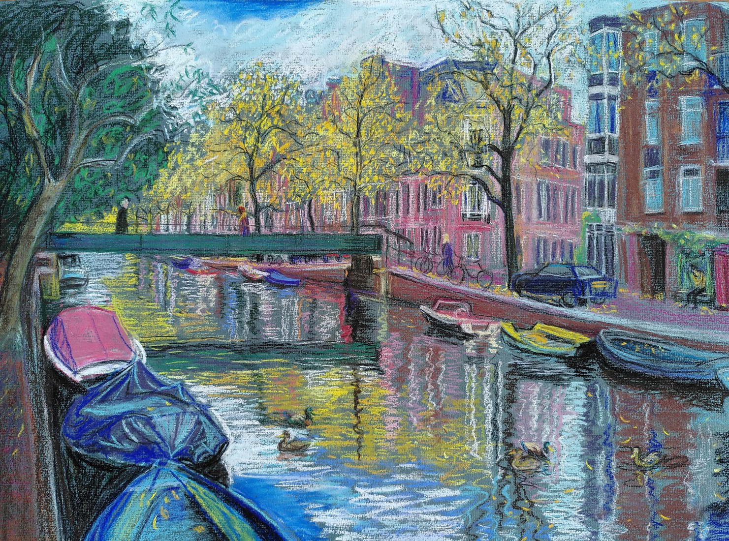 The green bridge in the Lijnbaansgracht