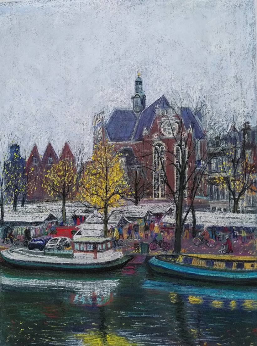 The Monday market on the Noorderplein in Amsterdam