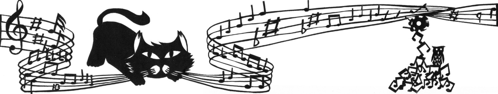 Websiteheader met notenbalk