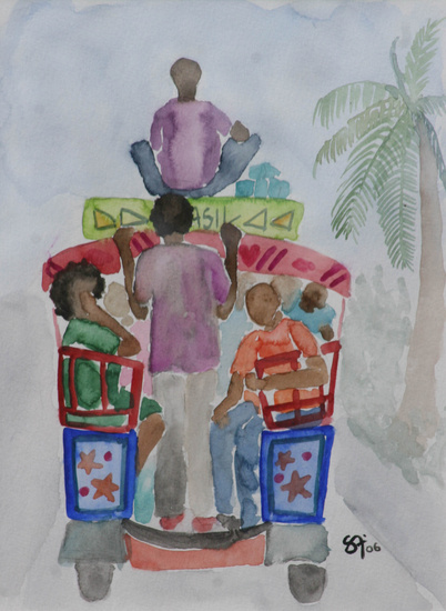 Taptap in Port-au-Prince, Haiti