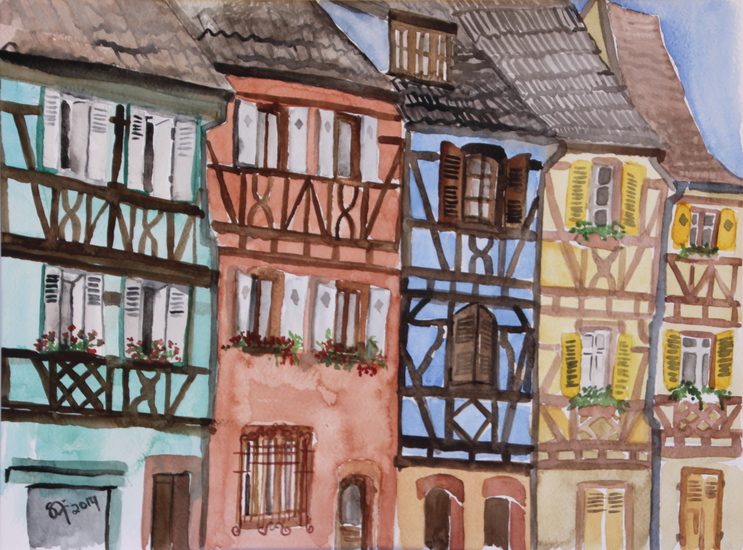 half-timbered houses, Alsace