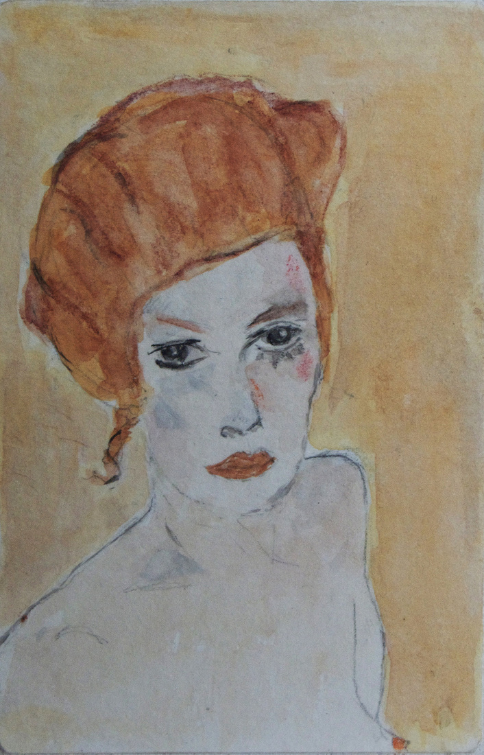naar een portret van Egon Schiele