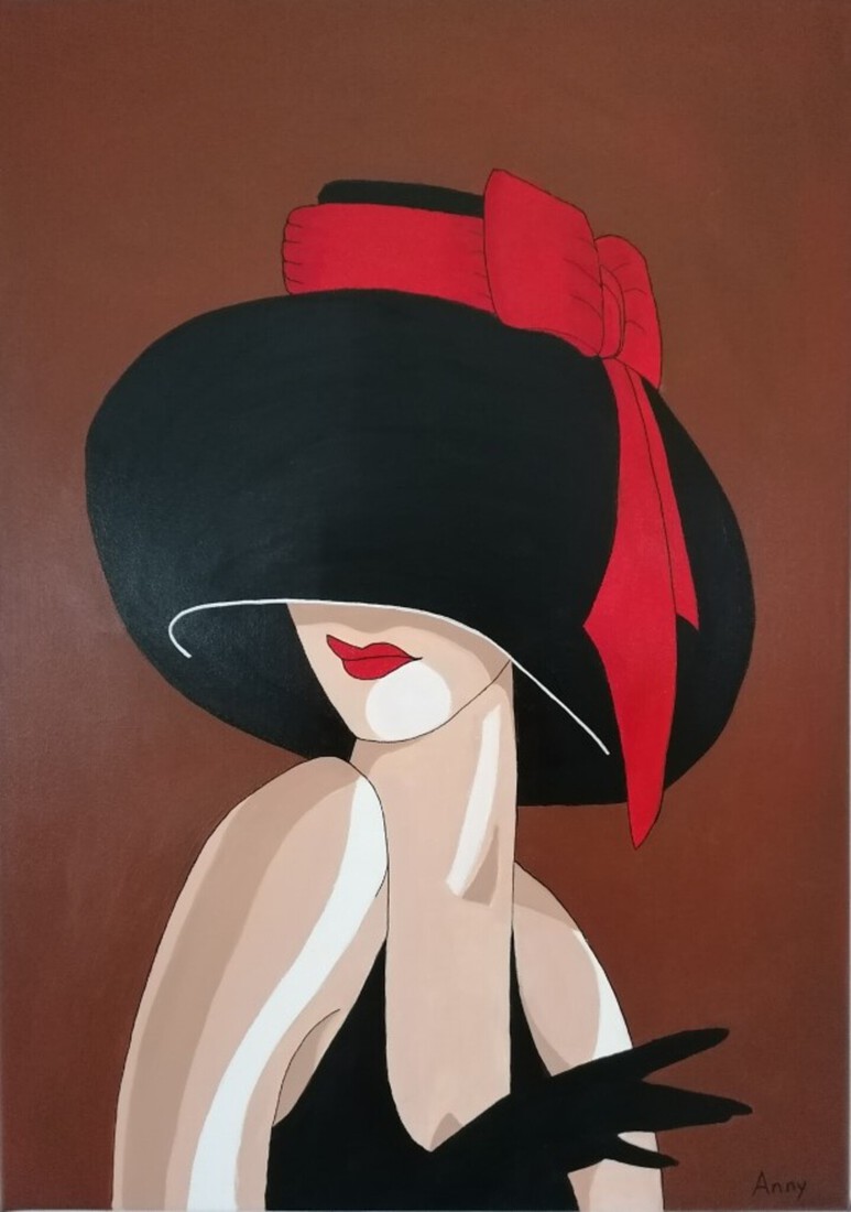 Vrouw met zwarte hoed