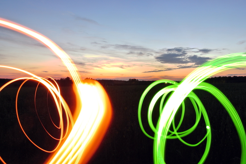 Rood licht en groen lampje