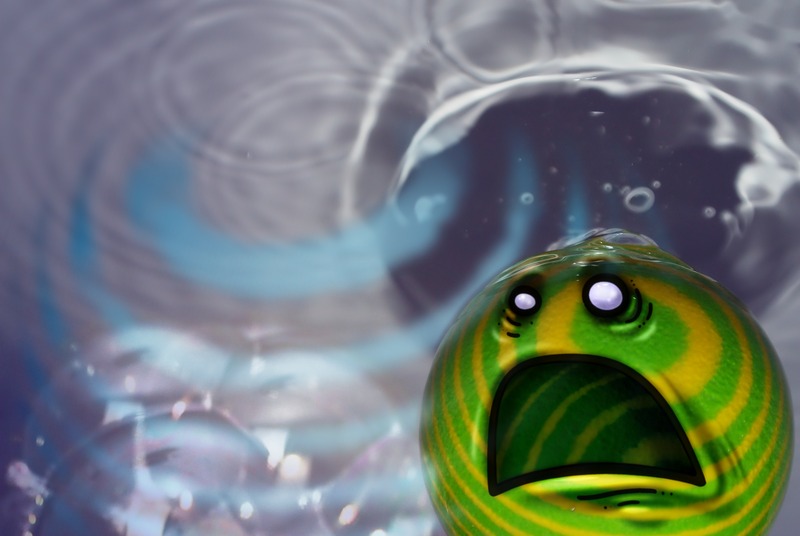 Onder water emotie #2 - Afgrijzen