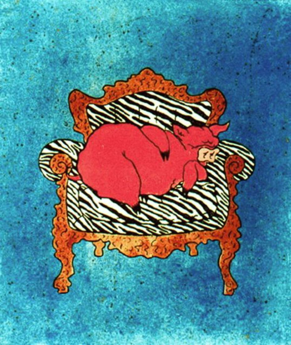 CHAIR WITH PIG