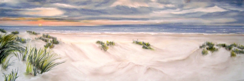 Zeegezicht vanaf de duinen