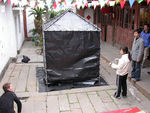 With the current aperture, a time of 24 hours is an appropriate exposure. 12 hours in The Netherlands, 12 in China.