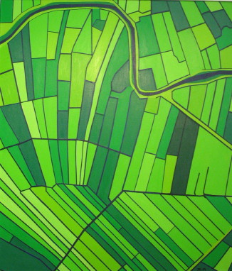 Structuur van polder Baambrugge-oostzijds met rivier het Gein (Utr.)(Structure of polder Baambrugge-oostzijds with the river Gein)