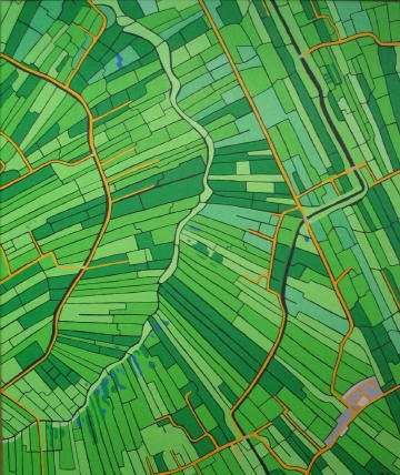 Polderstructuur bij Doezum (Gr).(Polderstructure at Doezum)