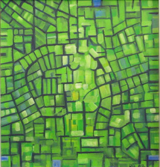 Polderstructuur met naakt (Polderstructure with nude)