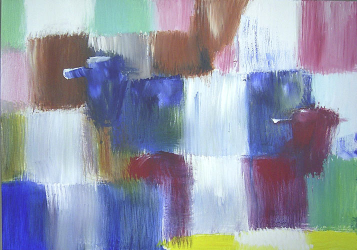 Lakenvelder koeien 2. 100 x 70 cm