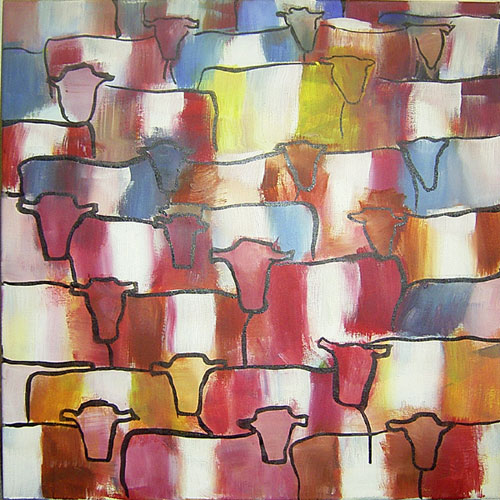 Lakenvelder koeien B 60 x 60 cm