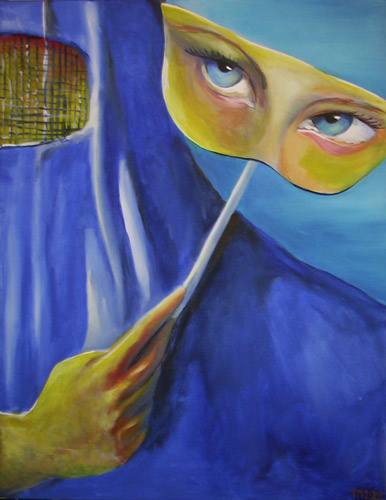 Verborgen vrouw 2. 70 x 90 cm