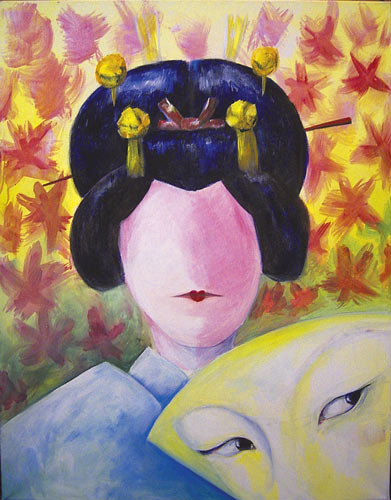 Verborgen vrouw 3. 70 x 90 cm