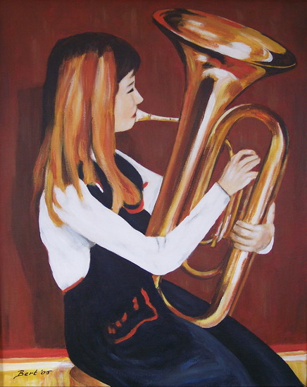 Meisje met tuba