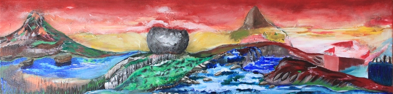 Landscape with sphere