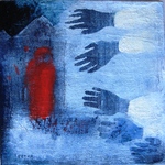 gemengde techniek op doek