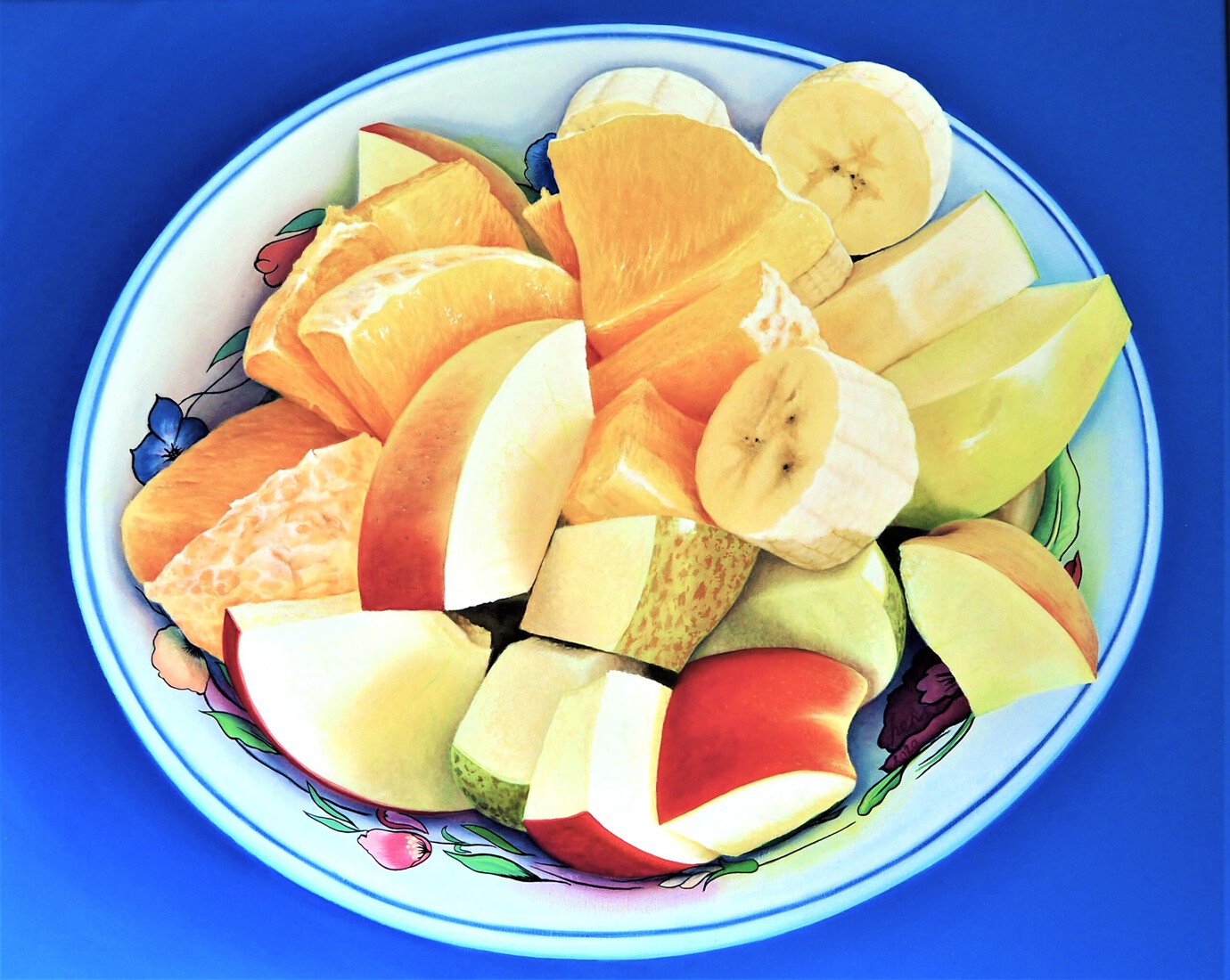 Bakje met gesneden fruit