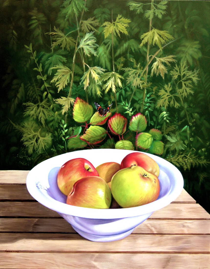 Notaris appels in witte schaal.