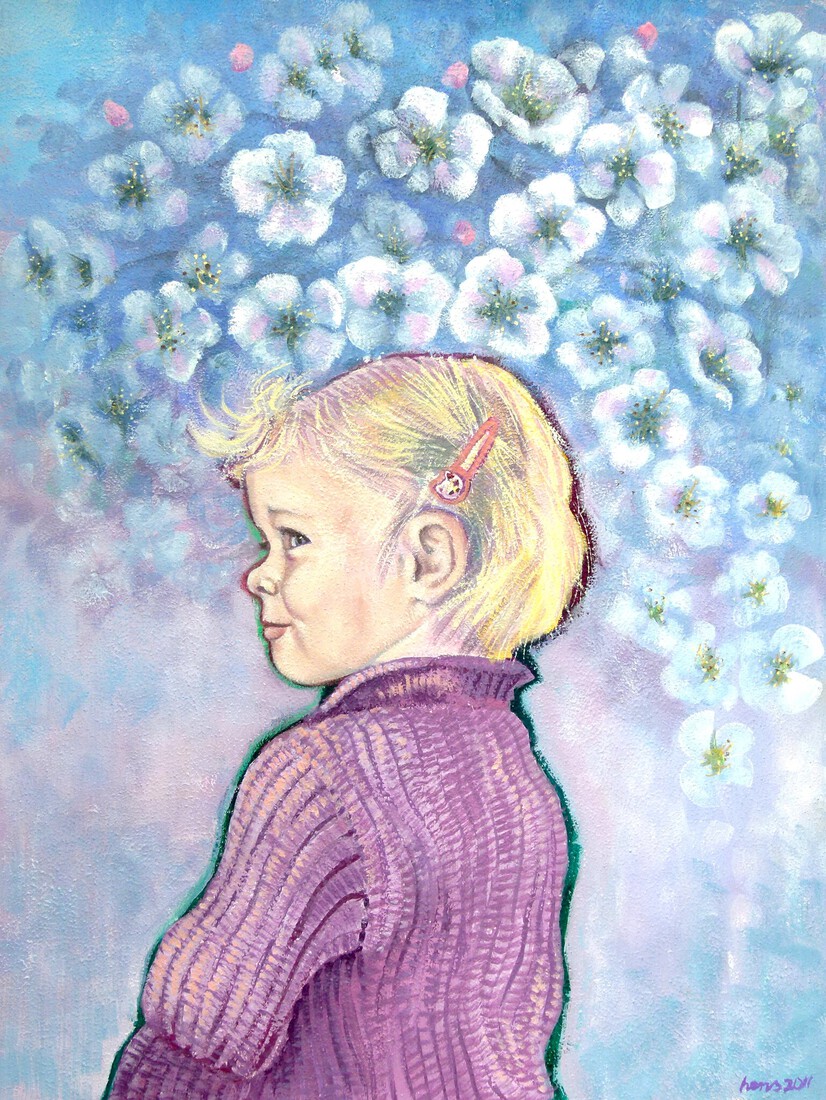 Meisje met bloemen 2