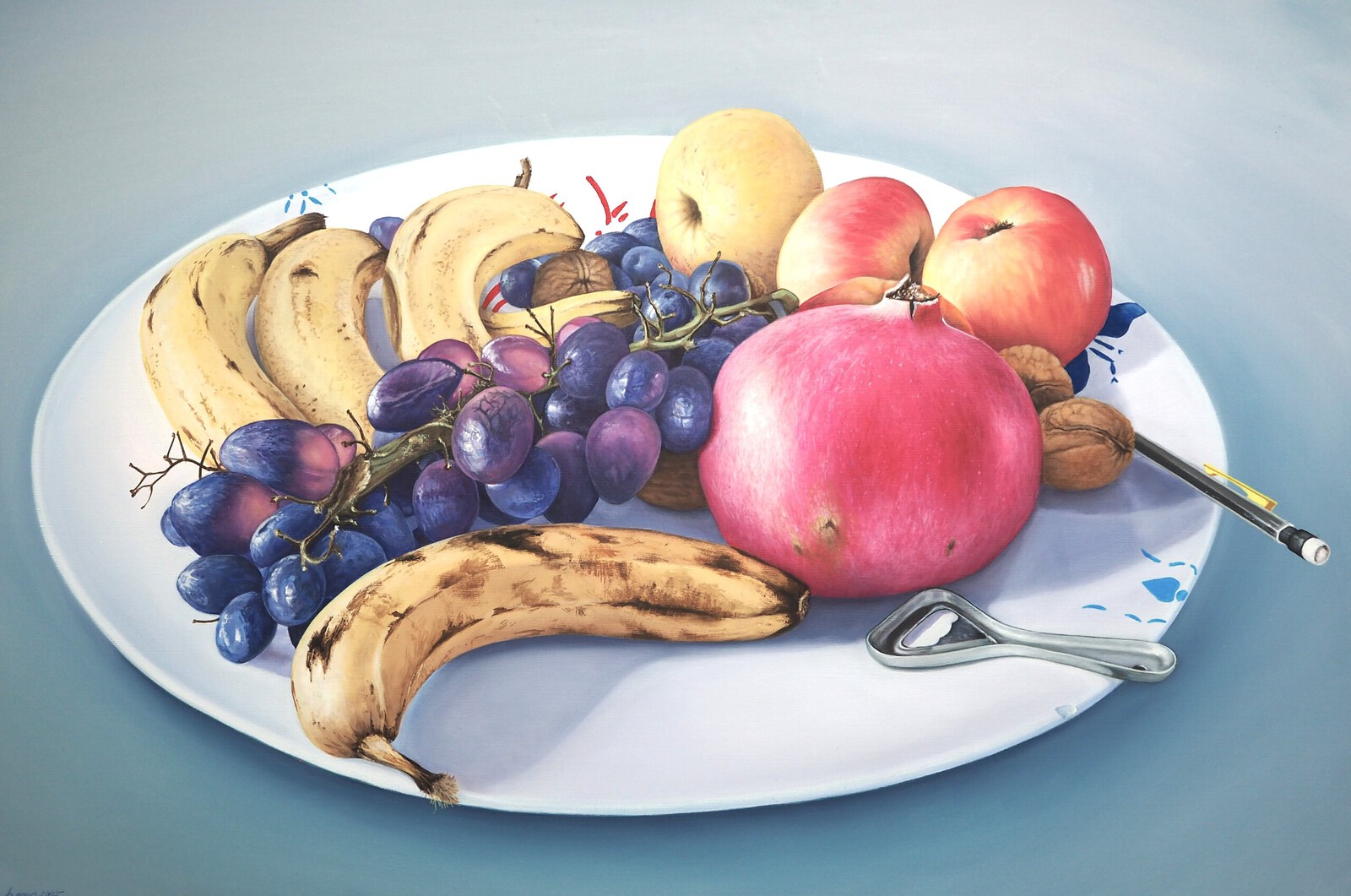 Fruitschaal met biologisch fruit,