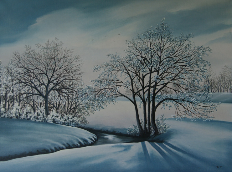 winterlandschap in blauw 0.1