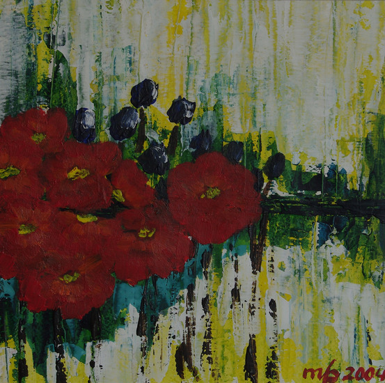 rozen in het landschap