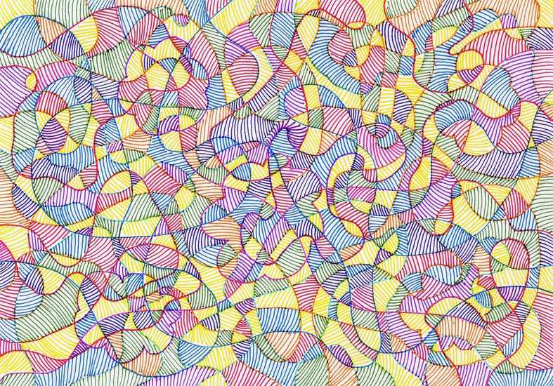 Abstractje met geel