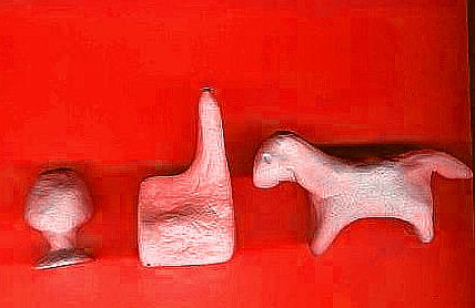 3 keramiekjes rood