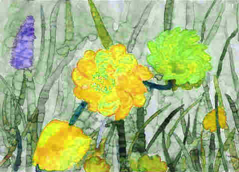 Bloem geel/groen