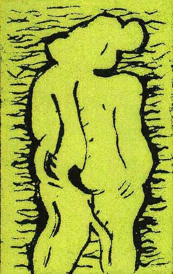 Lino-Dame geel-zwart