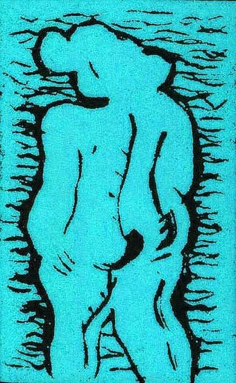 Lino-Dame blauw-zwart