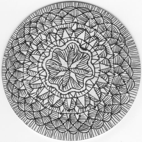 Mandala zwart/wit