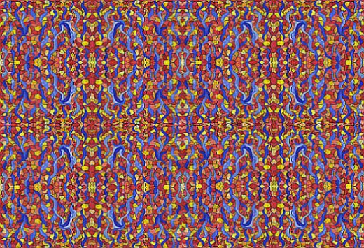 Bloemetjes met blauw 16x