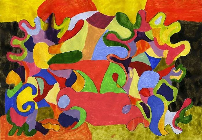 Gezichten; abstract.