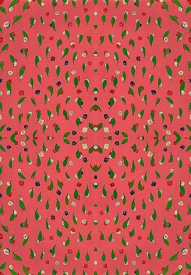 Bloemetjes op rose 4x