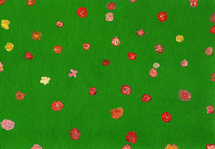Bloemetjes op groen 1