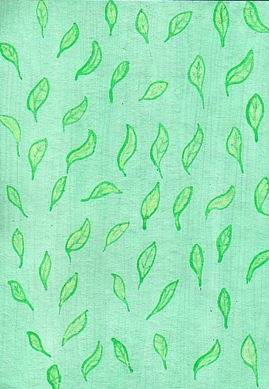 Blaadjes op groen