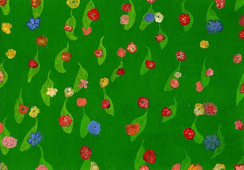 Bloemetjes op groen 1