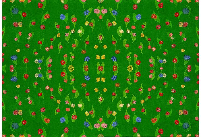 Bloemetjes op groen 1 4x