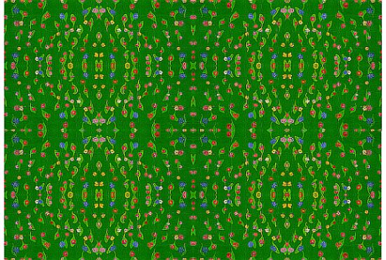 Bloemetjes op groen 1 16x