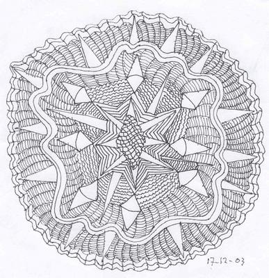 Mandala z/w.